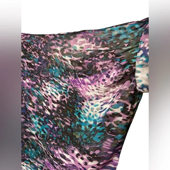 Jennifer Lopez Purple and Blue Patterned Tunic - Picture 8 of 10